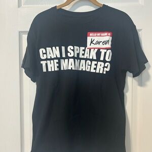 Spencer's Black 'Speak to the Manager' Tee